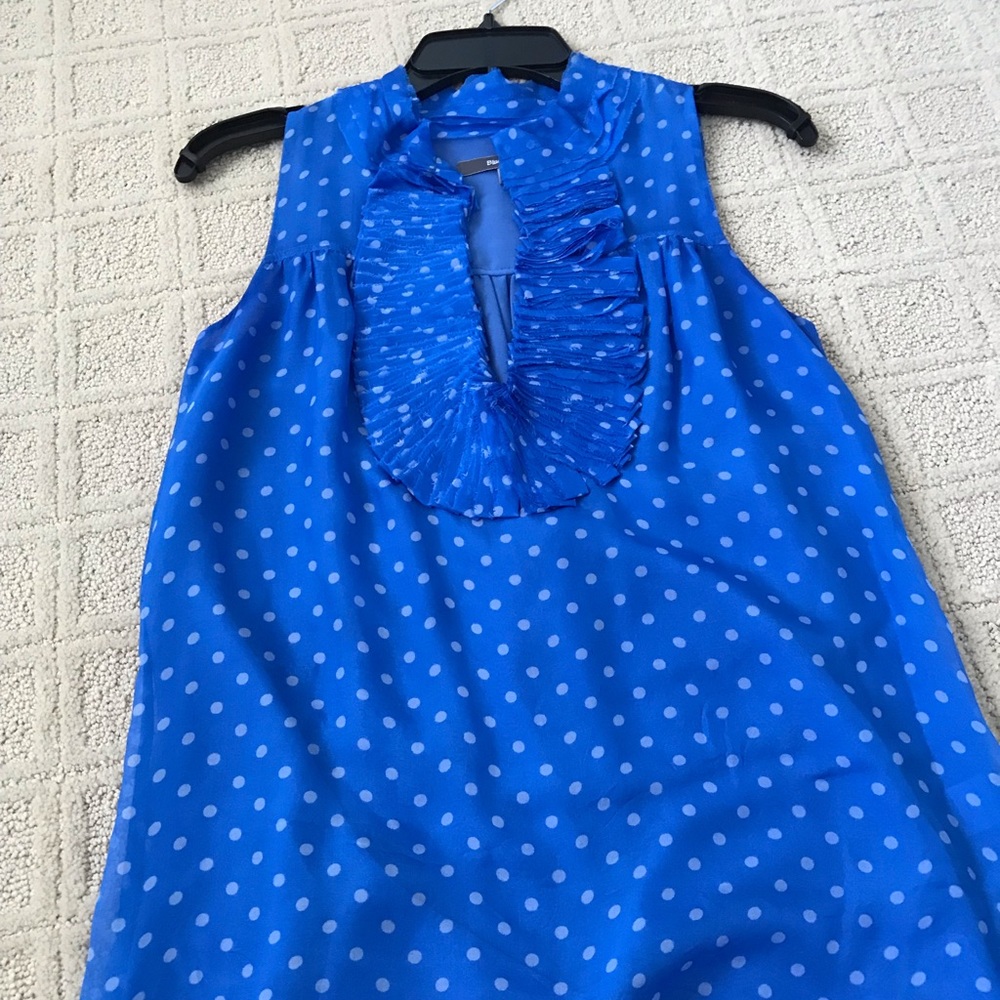 BLUE AND WHITE BLOUSE